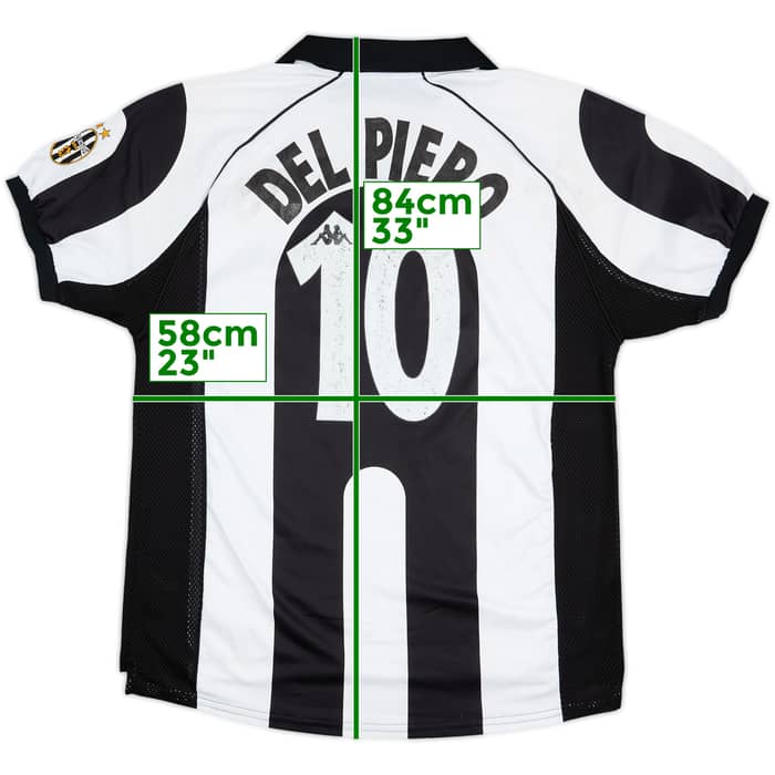 1997-98 Juventus Centenary Home Shirt Del Piero #10 - 6/10 - (XL)