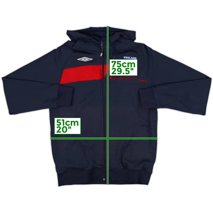 2007-09 England Umbro Hooded Track Jacket - 9/10 - (M)