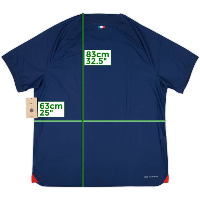 2023-24 Paris Saint-Germain Authentic Home Shirt (XXL)