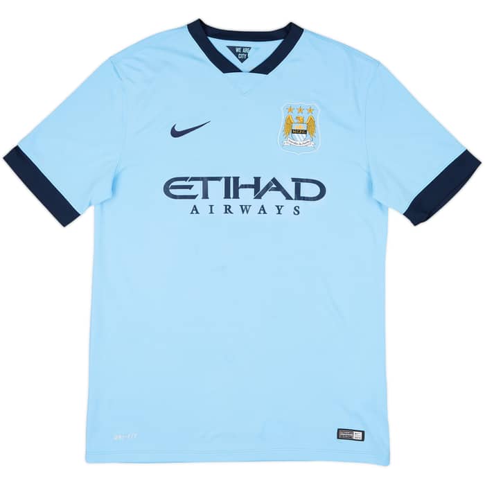 2014-15 Manchester City Home Shirt Kompany #4 - 7/10 - (L)