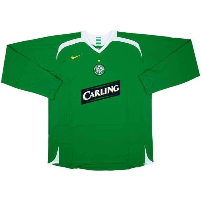 2005-06 Celtic Away L/S Shirt Sutton #9 - 9/10 - (XL)