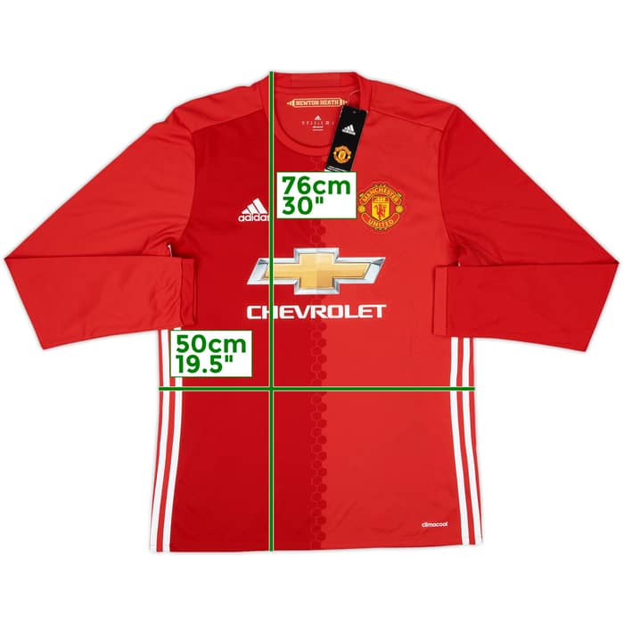 2016-17 Manchester United Home L/S Shirt Rooney #10 (M)