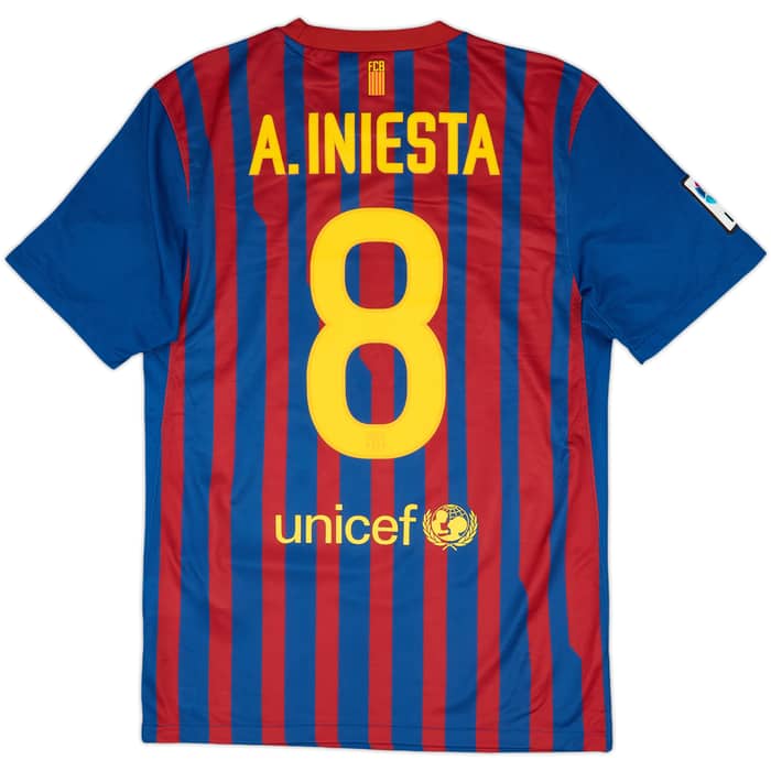 2011-12 Barcelona Home Shirt A.Iniesta #8 - 8/10 - (S)