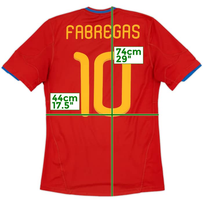 2009-10 Spain Home Shirt Fabregas #10 - 6/10 - (S)