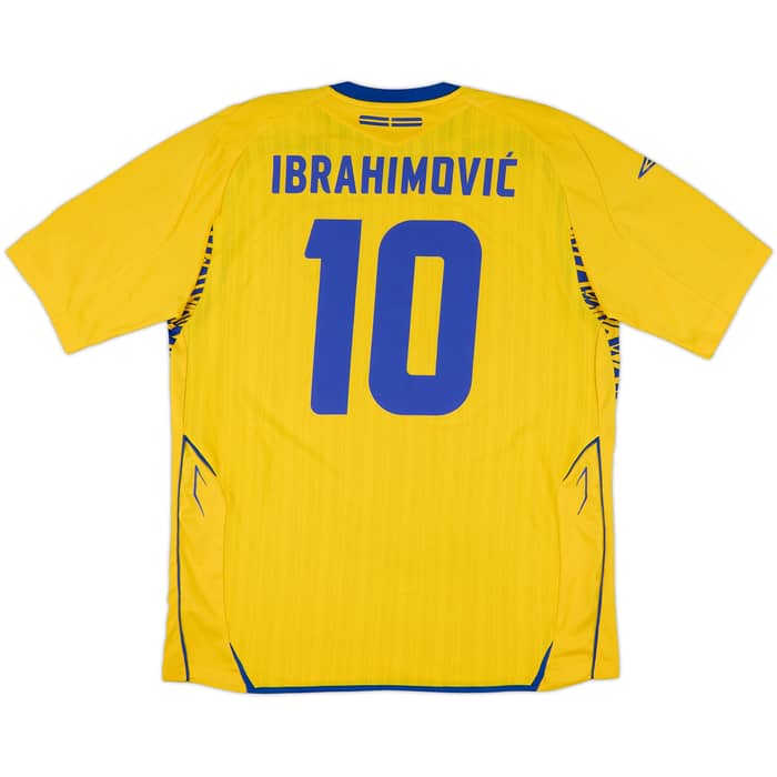 2007-09 Sweden Home Shirt Ibrahimovic #10 - 7/10 - (XL)