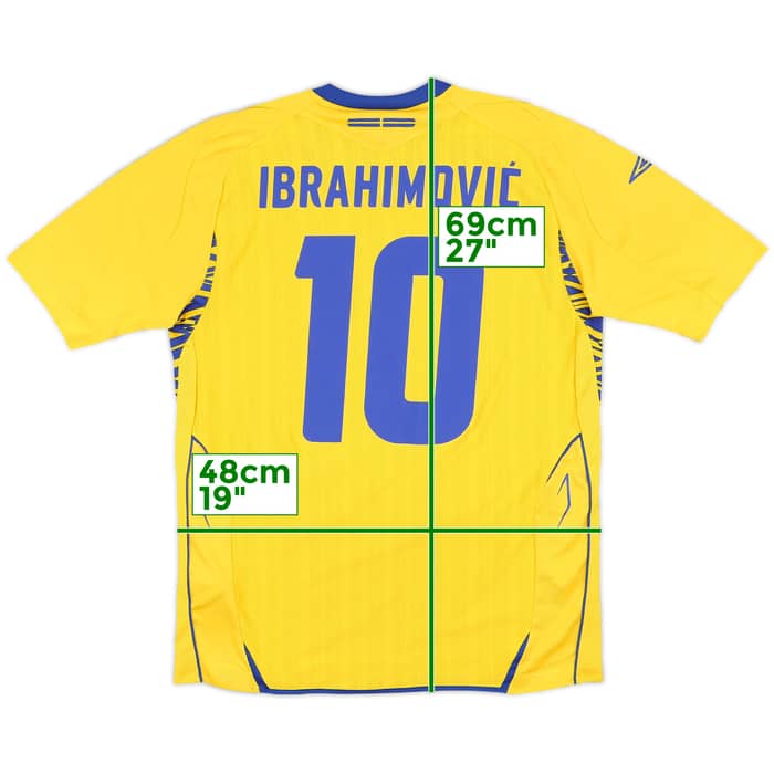 2007-09 Sweden Home Shirt Ibrahimovic #10 - 9/10 - (M)
