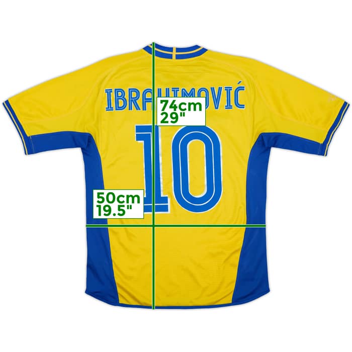 2003-04 Sweden Home Shirt Ibrahimovic #10 - 7/10 - (L)