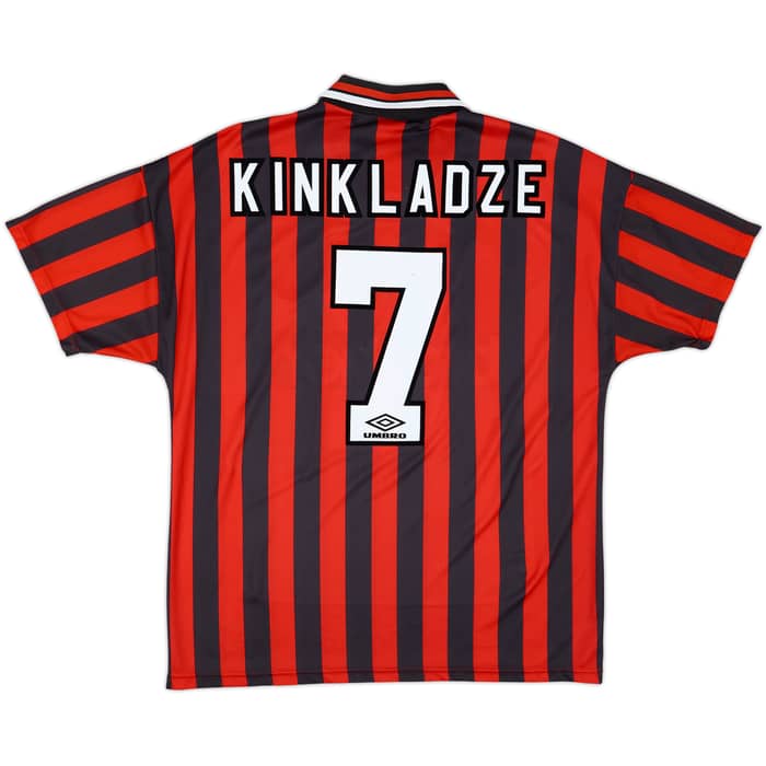 1994-96 Manchester City Away Shirt Kinkladze #7 - 8/10 - (XL)