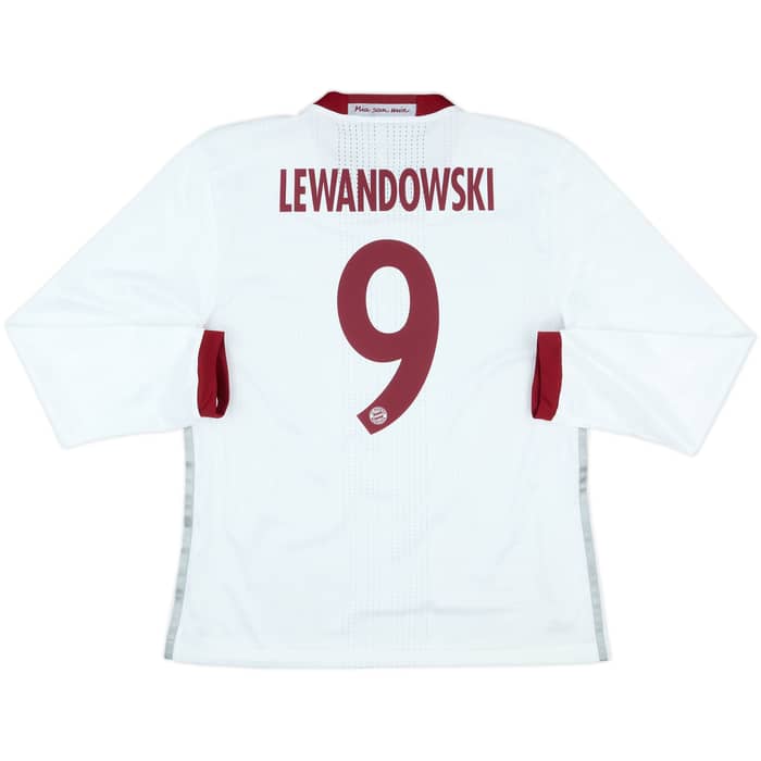 2016-17 Bayern Munich Player Issue Third L/S Shirt Lewandowski #9 - 10/10 - (M/L)