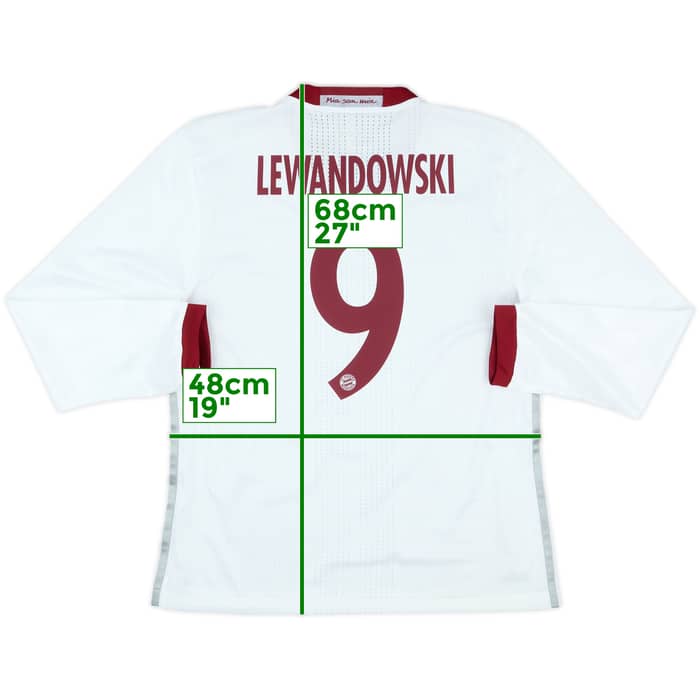 2016-17 Bayern Munich Player Issue Third L/S Shirt Lewandowski #9 - 10/10 - (M/L)