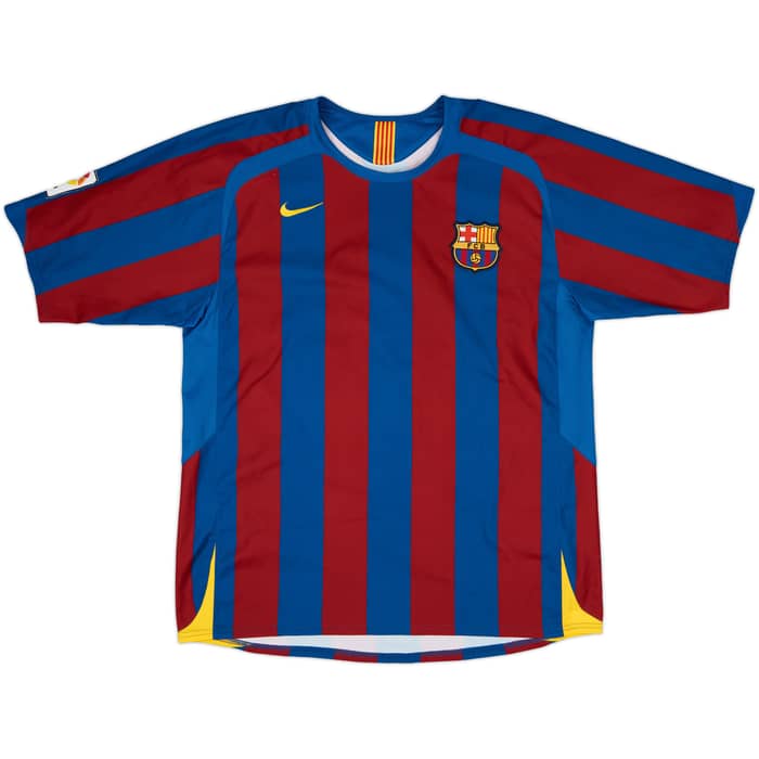 2005-06 Barcelona Home Shirt Ronaldinho #10 - 7/10 - (XL)