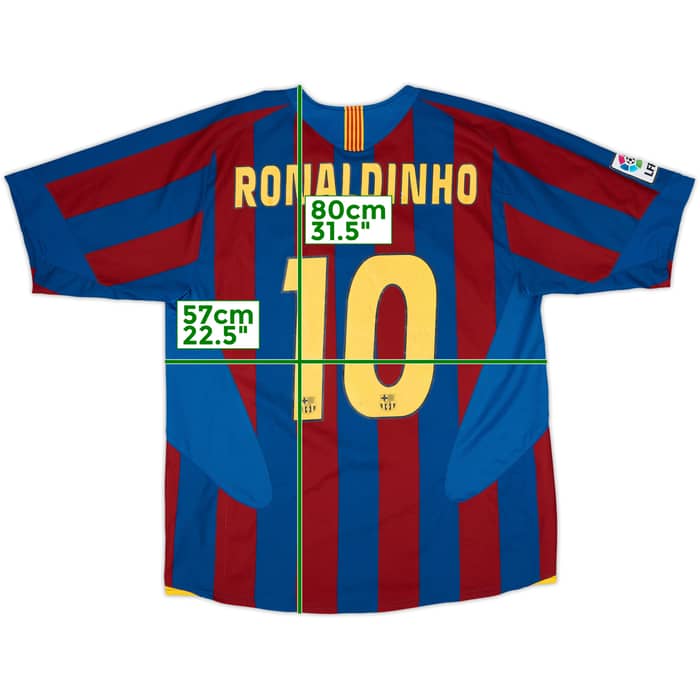 2005-06 Barcelona Home Shirt Ronaldinho #10 - 7/10 - (XL)