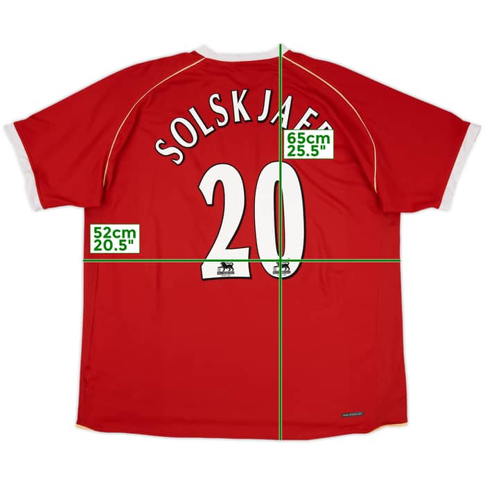 2006-07 Manchester United Home Shirt Solskjaer #20 - 9/10 - (3XL)