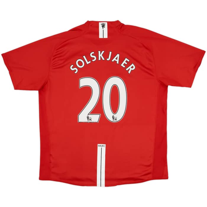 2007-09 Manchester United Home Shirt Solskjaer #20 - 8/10 - (XXL)