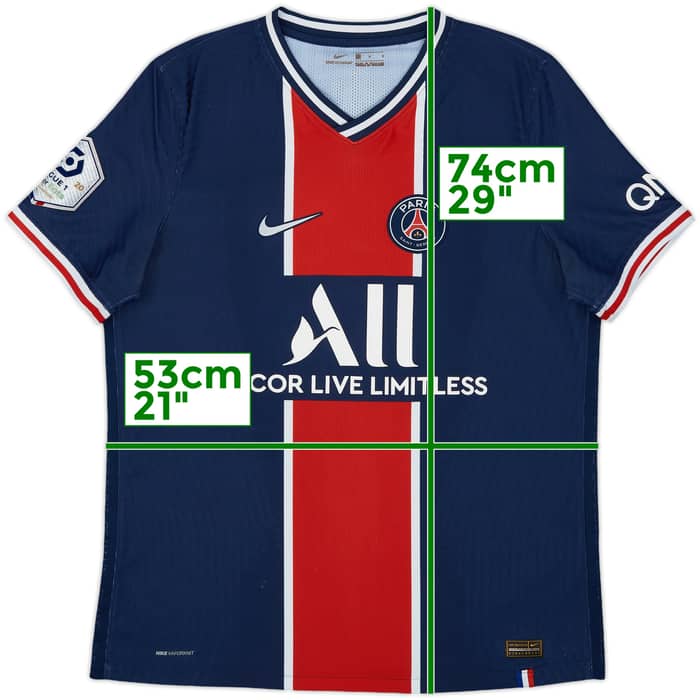 2020-21 Paris Saint-Germain Authentic Home Shirt Neymar Jr #10 - 8/10 - (L)
