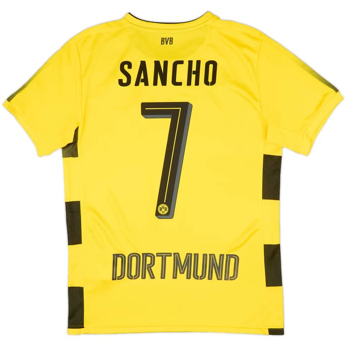 2017-18 Borussia Dortmund Home Shirt Sancho #7 - 9/10 - (S)