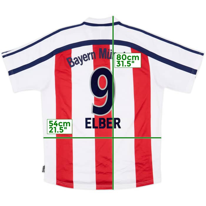 2000-01 Bayern Munich Away Shirt Elber #9 - 7/10 - (S)