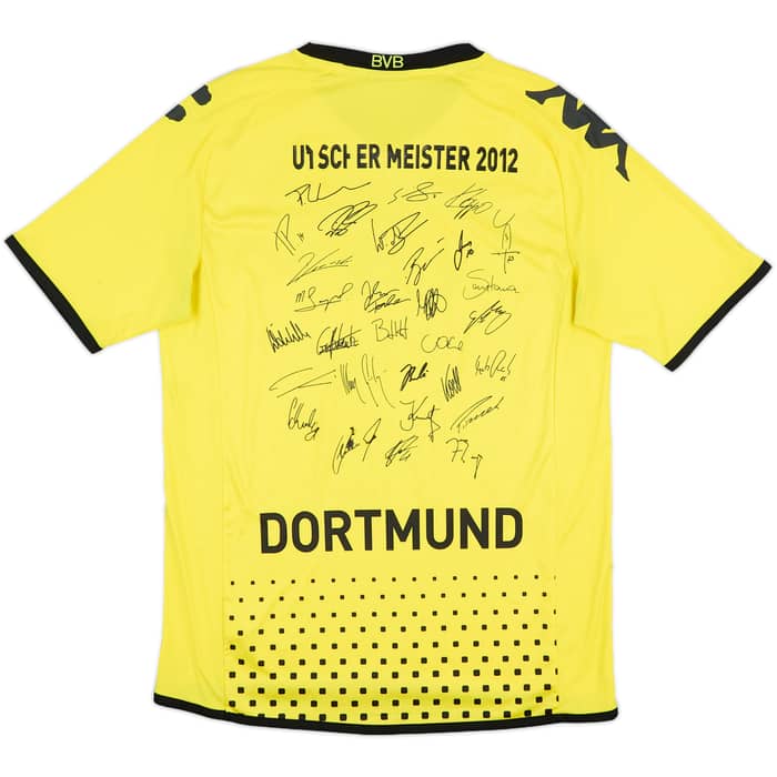 2011-12 Borussia Dortmund 'Deutscher Meister 2012 Signed' Home Shirt - 4/10 - (M)