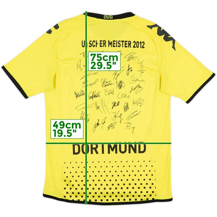 2011-12 Borussia Dortmund 'Deutscher Meister 2012 Signed' Home Shirt - 4/10 - (M)