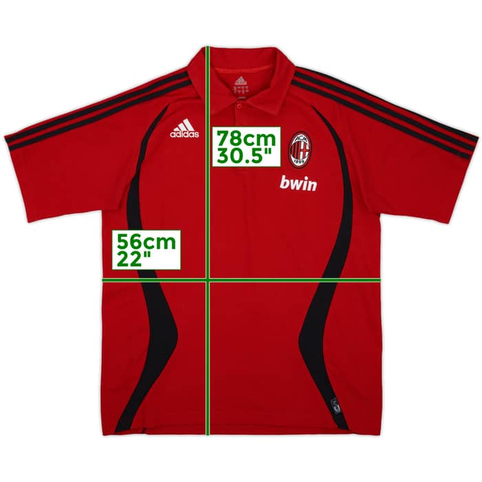2006-07 AC Milan adidas Polo Shirt - 8/10 - (L)