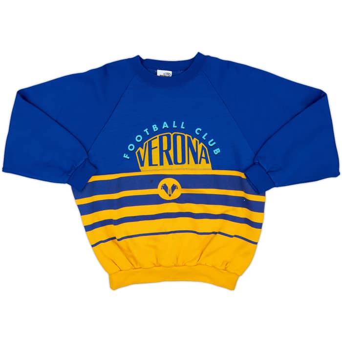 1990-91 Hellas Verona Le Felpe Dei Grandi Club Sweat Top - 7/10 - (XL)