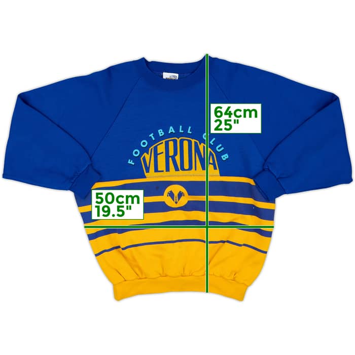 1990-91 Hellas Verona Le Felpe Dei Grandi Club Sweat Top - 7/10 - (XL)