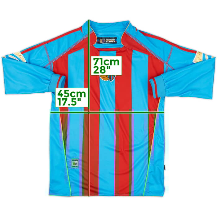 2007-08 Catania Home L/S Shirt - 9/10 - (S)