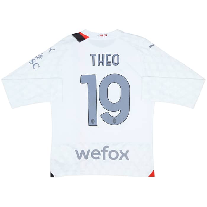 2023-24 AC Milan Away L/S Shirt Theo #19 - 7/10 - (M)