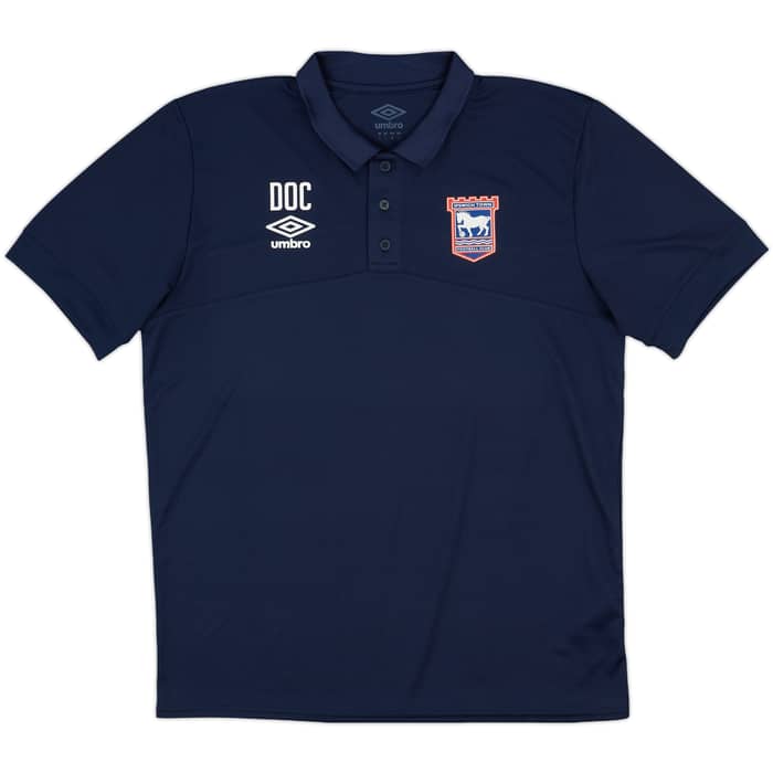 2019-20 Ipwich Staff Issue Umbro Polo Shirt 'DOC' - 9/10 - (L)