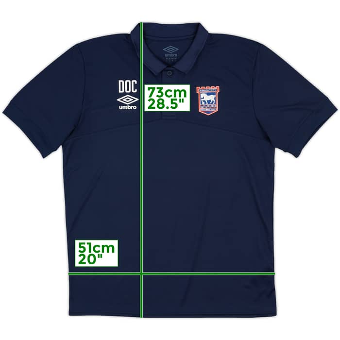 2019-20 Ipwich Staff Issue Umbro Polo Shirt 'DOC' - 9/10 - (L)