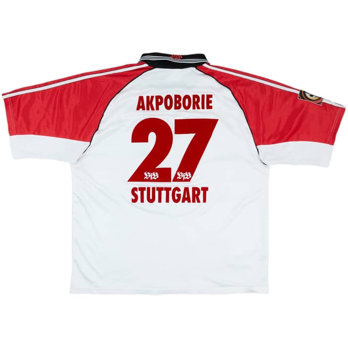 1998-99 Stuttgart Home Shirt Akpoborie #27 - 7/10 - (XL)