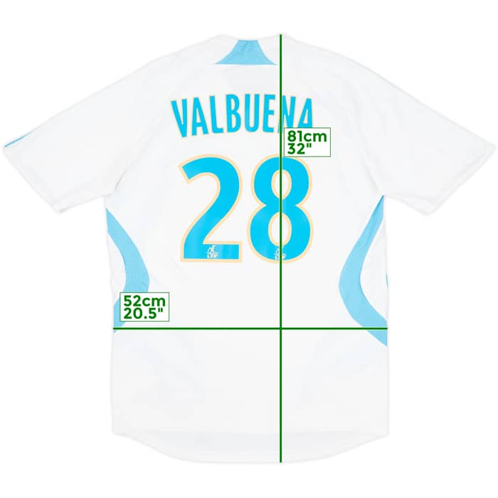 2007-08 Olympique Marseille Home Shirt Valbuena #28 - 7/10 - (M)