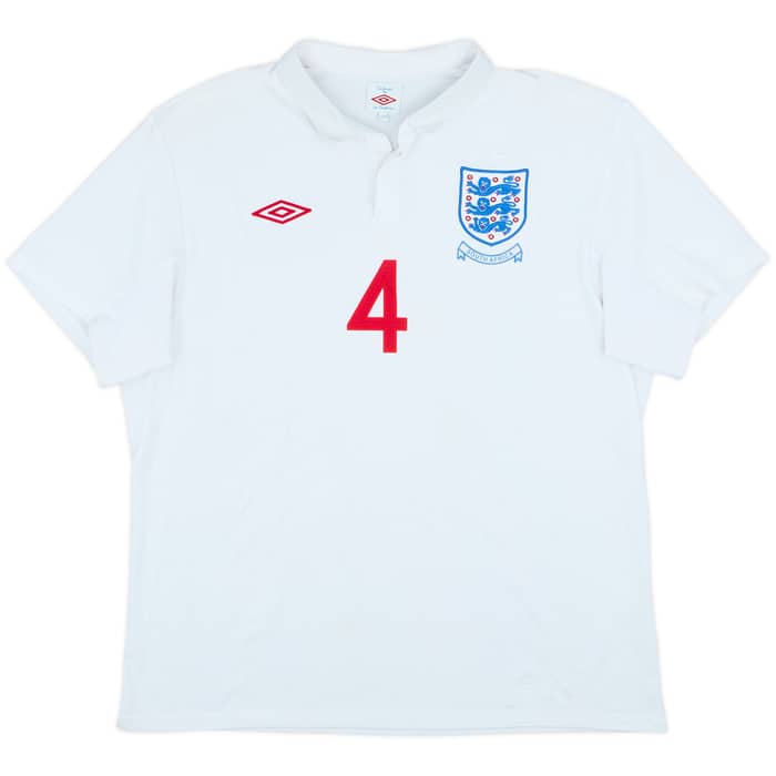 2009-10 England 'South Africa' Home Shirt Gerrard #4 - 8/10 - (S)