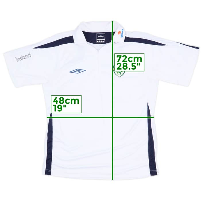 2007-08 Ireland Umbro 1/4 Zip Polo Shirt - 7/10 - (M)
