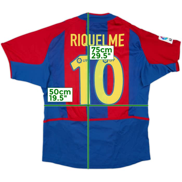 2002-03 Barcelona Home Shirt Riquelme #10 - 7/10 - (S)