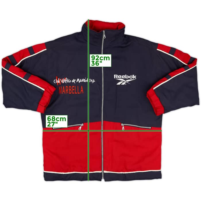 1999-00 Atletico Madrid Reebok Hooded Rain Jacket - 8/10 - (XL)