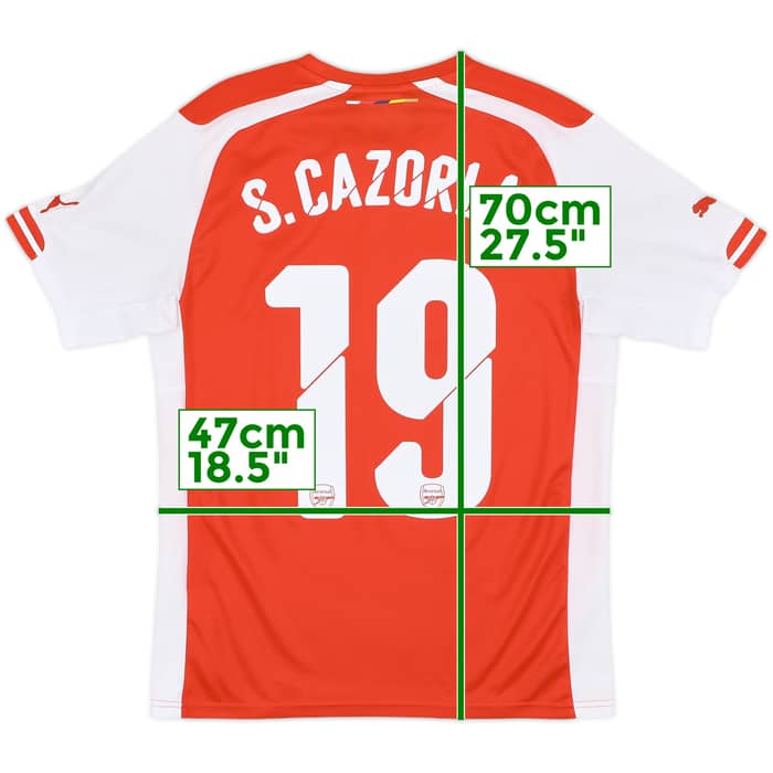 2014-15 Arsenal Home Shirt S.Cazorla #19 - 9/10 - (S)