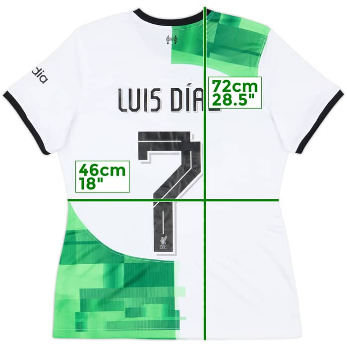 2023-24 Liverpool Away Shirt Luis Diaz #7 - 7/10 - (Women's L)