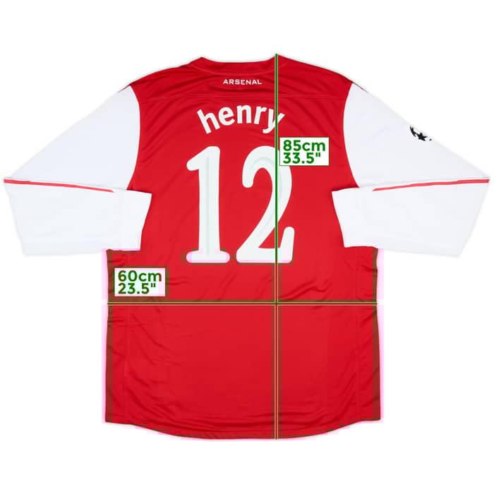 2011-12 Arsenal Home L/S Shirt Henry #12 (XXL)
