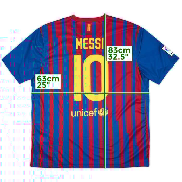 2011-12 Barcelona Home Shirt Messi #10 - 9/10 - (XXL)