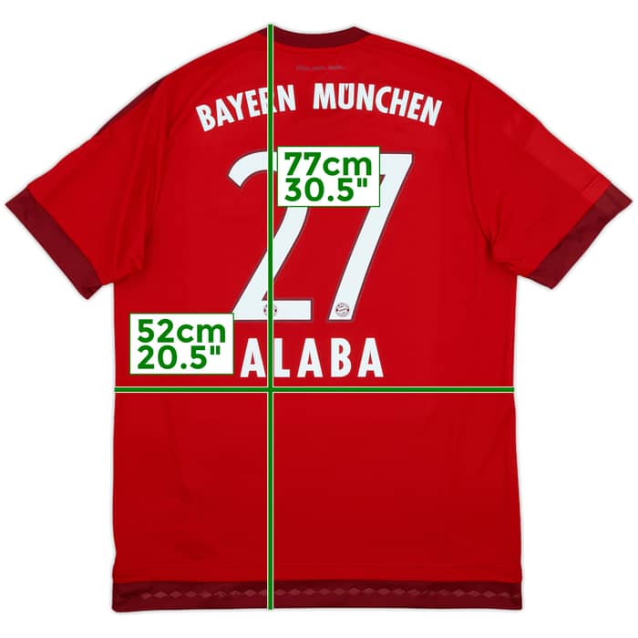 2015-16 Bayern Munich Home Shirt Alaba #27 - 10/10 - (L)