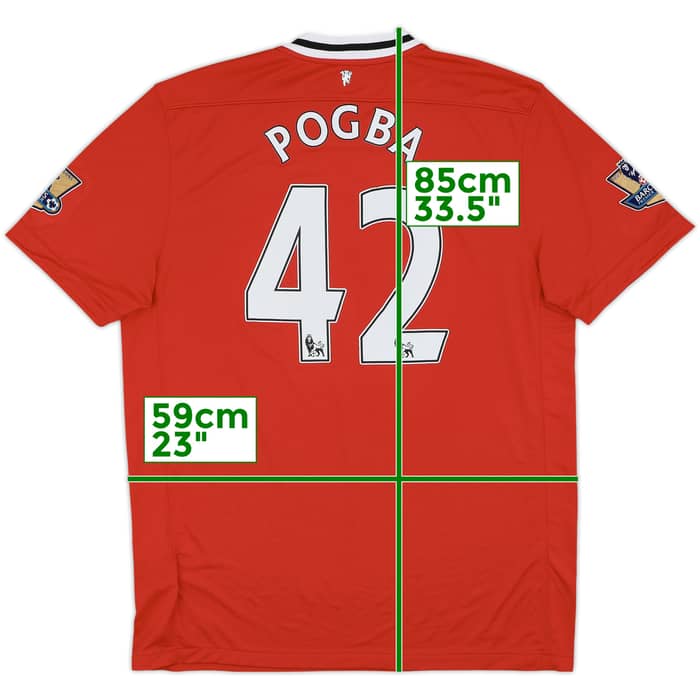 2011-12 Manchester United Home Shirt Pogba #42 - 6/10 - (XL)