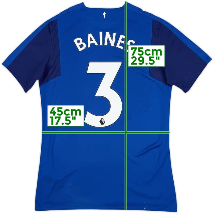 2017-18 Everton Home Shirt Baines #3 - 8/10 - (M)