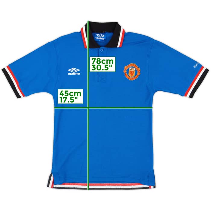 1996-97 Manchester United Umbro Polo Shirt - 8/10 - (Y)