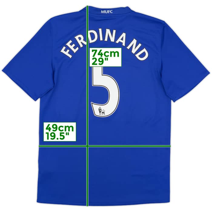 2008-09 Manchester United Third Shirt Ferdinand #5 - 7/10 - (S)