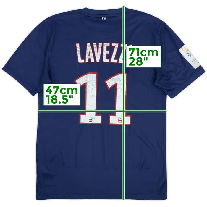 2012-13 Paris Saint-Germain Home Shirt Lavezzi #11 - 5/10 - (S)