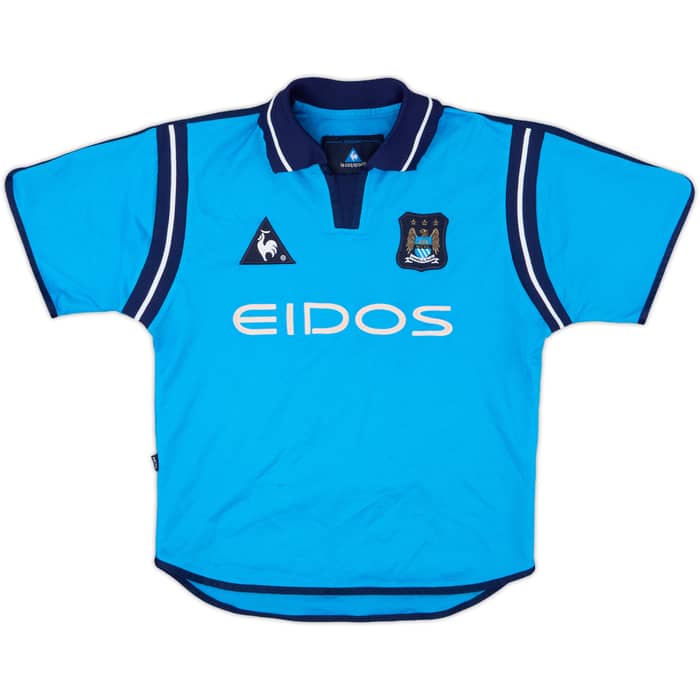 2001-02 Manchester City Home Shirt - 8/10 - (S.Boys)