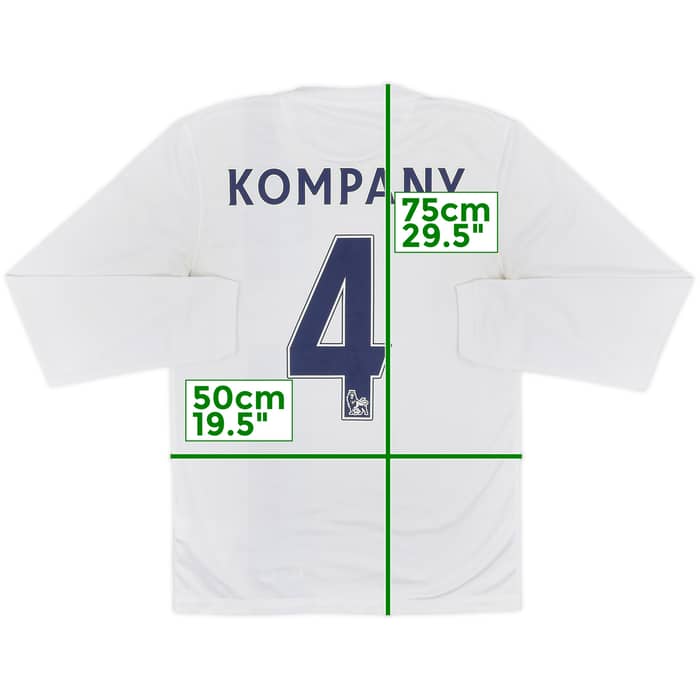2013-14 Manchester City Third L/S Shirt Kompany #4 - 7/10 - (S)