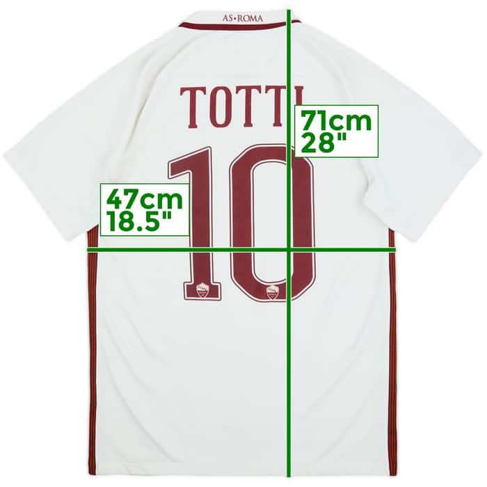 2016-17 Roma Away Shirt Totti #10 - 7/10 - (S)
