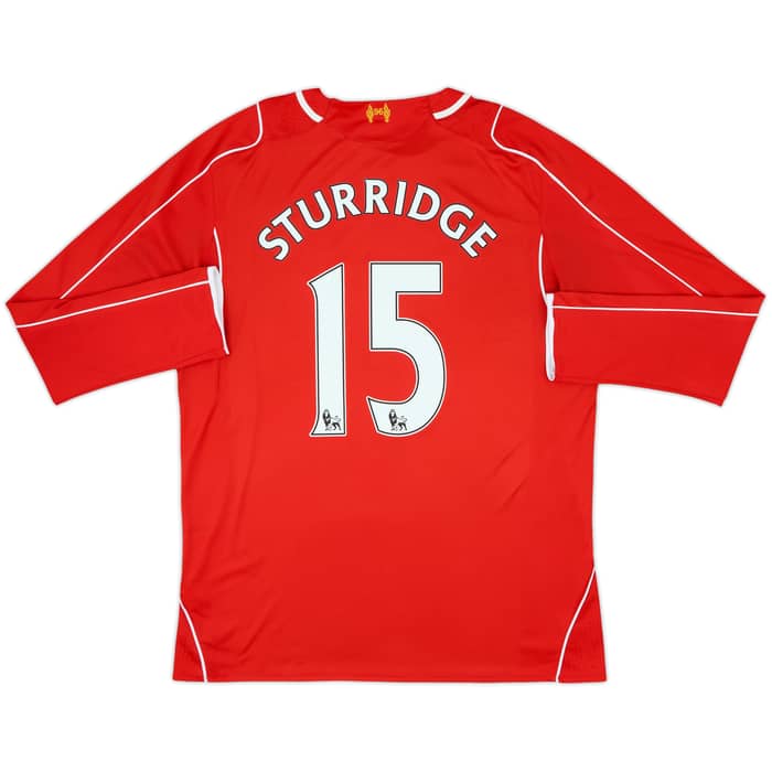 2014-15 Liverpool Home L/S Shirt Sturridge #15 - 7/10 - (XL)